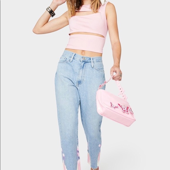NWT Kiki Riki Pink Cutout Crop Top - Picture 2 of 8